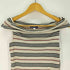 バーバリーブルーレーベル BURBERRY BLUE LABEL ボーダー柄 オフショル ノースリーブ カットソー レディース import:M