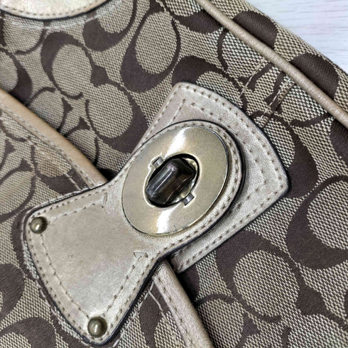 コーチ COACH シグネチャー ターンロック ショルダーバッグ レディース
