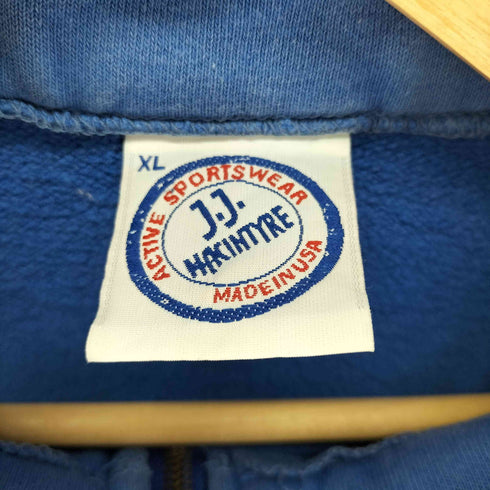 J.J MACINTYRE MADE IN USA キャラクター刺繍 ハーフジップ スウェット メンズ import:XL
