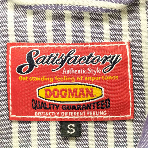 Satisfactory Dogman ヒッコリー つなぎ メンズ S