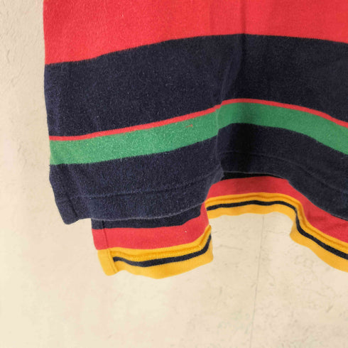 ポロバイラルフローレン Polo by RALPH LAUREN ポニー刺繍 マルチカラー ボーダー ポロシャツ メンズ import:M