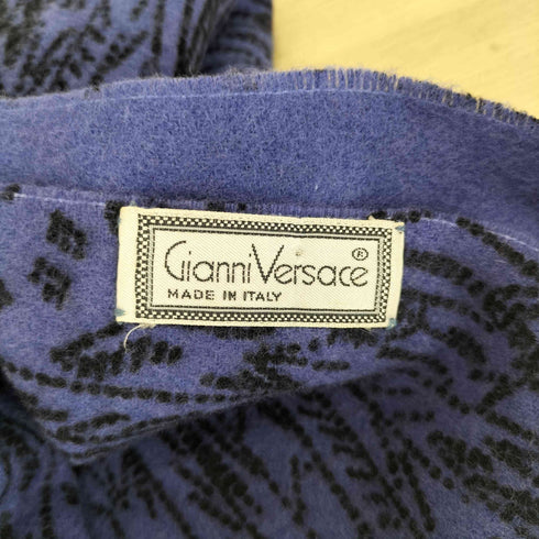 ジャンニヴェルサーチ GIANNI VERSACE 総柄 フリンジ マフラー メンズ