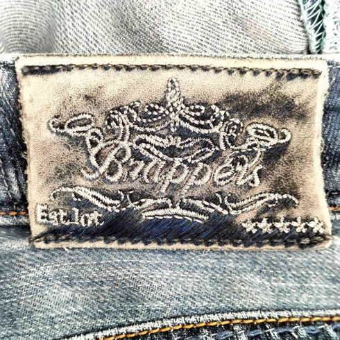 ブラッパーズ BRAPPERS Y2K ワイドストレート デニムパンツ レディース W68