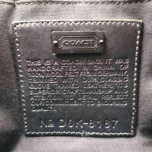 コーチ COACH ウール ファブリック トートバッグ ハンドバッグ レディース