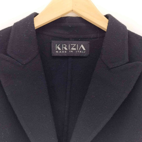 クリツィア KRIZIA イタリア製 3B カシミヤ混 ウール テーラードジャケット レディース