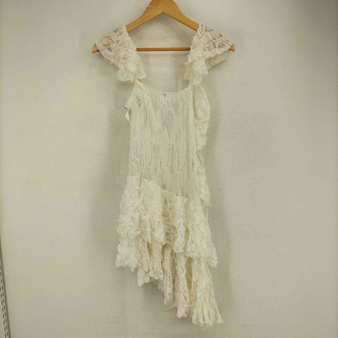 ザラ ZARA LACE RUFFLE DRESS ノースリーブワンピース レディース import:M
