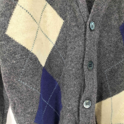 ブルックスブラザーズ BROOKS BROTHERS 80-90S 香港製 アーガイルウールニットカーディガン メンズ L