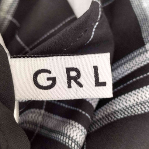グレイル GRL チェック柄ショルダーオープンアメスリティアードミニワンピース レディース FREE