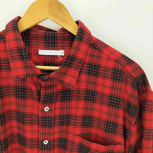 ヴィクティム VICTIM BIG CHECK SHIRTS ビッグシルエットチェックシャツ メンズ L
