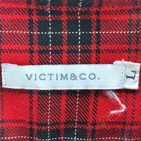 ヴィクティム VICTIM BIG CHECK SHIRTS ビッグシルエットチェックシャツ メンズ L