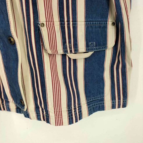 ローレンジーンズカンパニー LAUREN JEANS COMPANY ストライプ デニムカバーオール メンズ import:XL