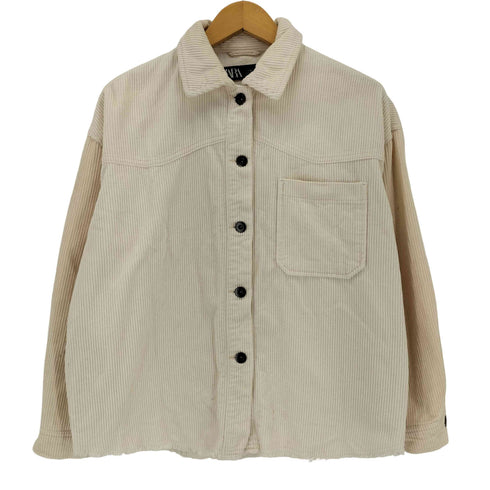ザラ ZARA 袖切替 クロップド丈 コーデュロイジャケット レディース JPN:XS