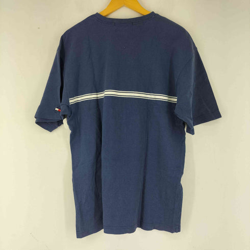 トミーヒルフィガー TOMMY HILFIGER フロントストライプデザイン Vネック 半袖 Tシャツ メンズ import:L