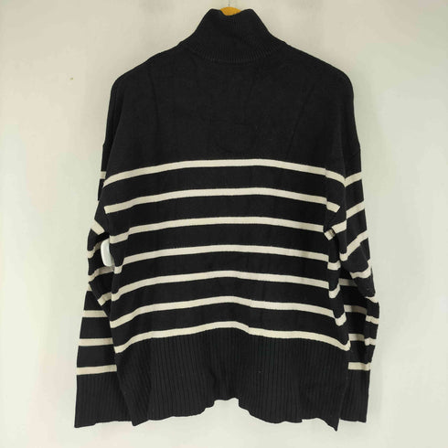 ザラ ZARA ハーフジップ ボーダー ニット レディース import:M