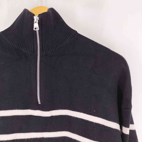 ザラ ZARA ハーフジップ ボーダー ニット レディース import:M