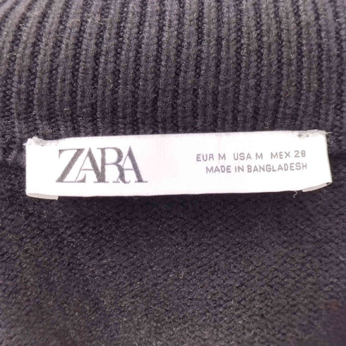 ザラ ZARA ハーフジップ ボーダー ニット レディース import:M