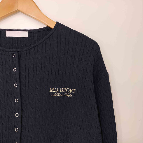 マウジー moussy LOGO CABLE カーディガン レディース