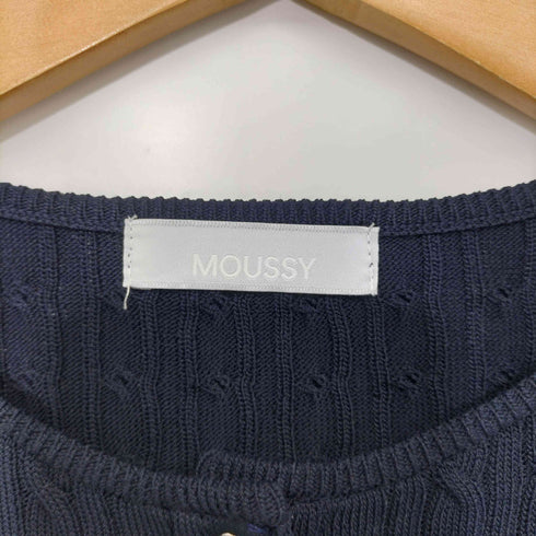 マウジー moussy LOGO CABLE カーディガン レディース