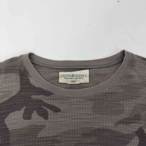 デニムアンドサプライラルフローレン DENIM&SUPPLY RALPH LAUREN サーマル 長袖 カットソー カモフラ 迷彩 ワッフル ロンT メンズ import:S