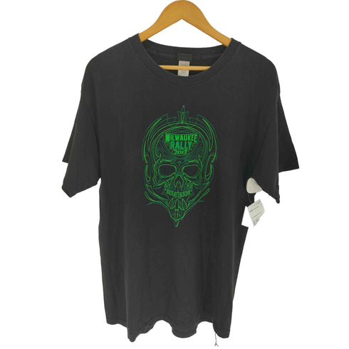 HOTLEATHERS スカルプリントTシャツ メンズ import:L