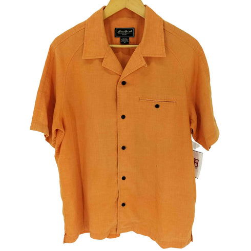 エディーバウアー Eddie Bauer ヘンプコットン オープンカラー シャツ メンズ import:M