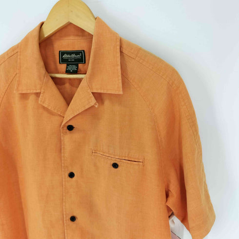 エディーバウアー Eddie Bauer ヘンプコットン オープンカラー シャツ メンズ import:M