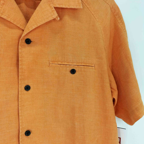 エディーバウアー Eddie Bauer ヘンプコットン オープンカラー シャツ メンズ import:M