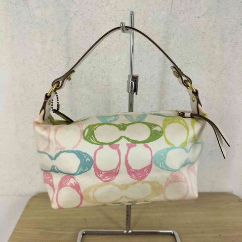 コーチ COACH signature multicolored accessory poach handbag レディース