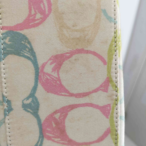 コーチ COACH signature multicolored accessory poach handbag レディース