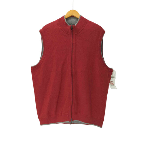 ダニエルクレミュ DANIEL CREMIEUX スタンドカラー ジップアップ ニット ベスト ダブルジップ メンズ import:XL