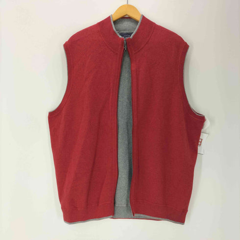 ダニエルクレミュ DANIEL CREMIEUX スタンドカラー ジップアップ ニット ベスト ダブルジップ メンズ import:XL