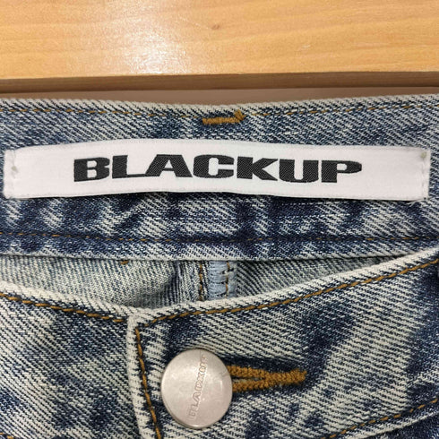 BLACKUP ウォッシュ加工 カーゴデニムパンツ レディース