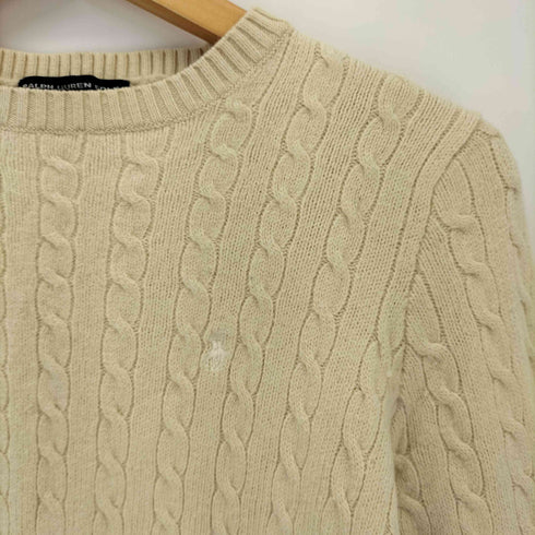 ラルフローレンゴルフ RALPH LAUREN GOLF ナイガイ ポニー刺繍 ケーブルニット セーター レディース import:L