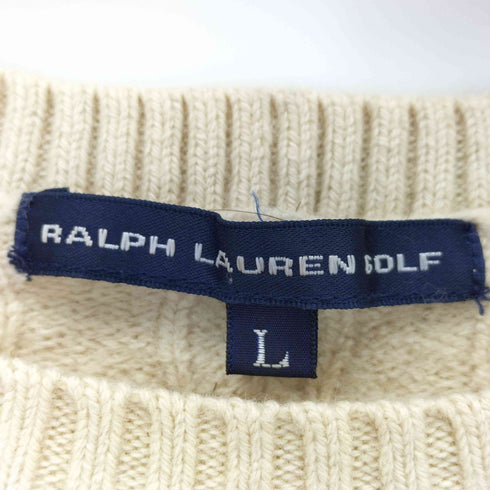 ラルフローレンゴルフ RALPH LAUREN GOLF ナイガイ ポニー刺繍 ケーブルニット セーター レディース import:L