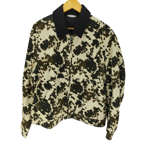 ザラ ZARA カウ アニマルプリント ワークブルゾン メンズ import:L