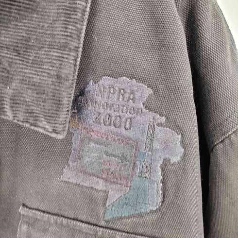 トライマウンテン TRI-MOUNTAIN 00S 刺繍ロゴパッチ ブルゾン ワークジャケット メンズ import:L