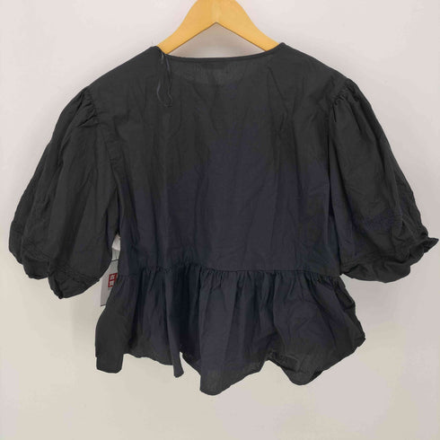 ザラ ZARA エンブロイダリー パフスリーブシャツ レディース JPN:L