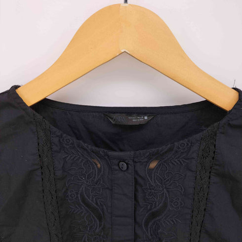 ザラ ZARA エンブロイダリー パフスリーブシャツ レディース JPN:L