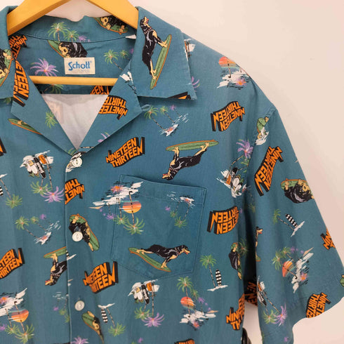 ショット Schott 総柄 グラフィック アロハシャツ メンズ JPN:L