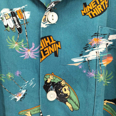 ショット Schott 総柄 グラフィック アロハシャツ メンズ JPN:L