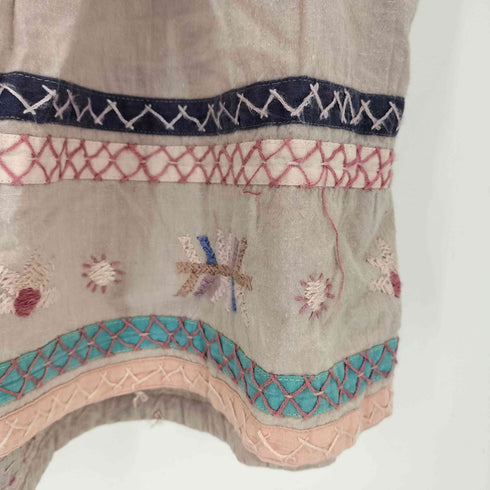 NANU NANA インド製 コットン 裾刺繍 スカート レディース