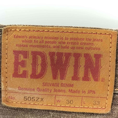 エドウィン EDWIN 日本製 505ZX ルーズストレート デニムパンツ メンズ W30 L33