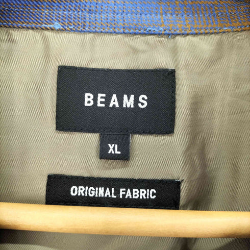 ビームス BEAMS オンブレチェックイージーフィットオープンカラー メンズ import:XL