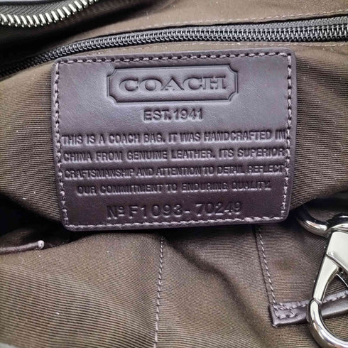 コーチ COACH Op Art Leather East/West Crossbody Satchel オプアート レザー イースト/ウエスト クロスボディ サッチェル 2WAYバッグ メンズ