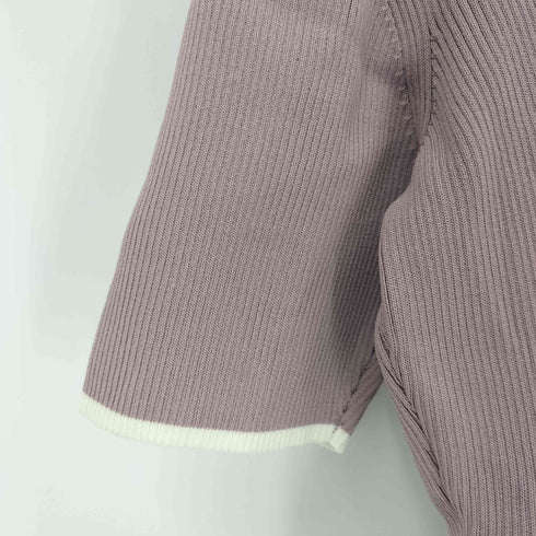 ロペピクニック Rope Picnic メタル釦布帛ドッキングハーフスリーブニットワンピース レディース JPN:M