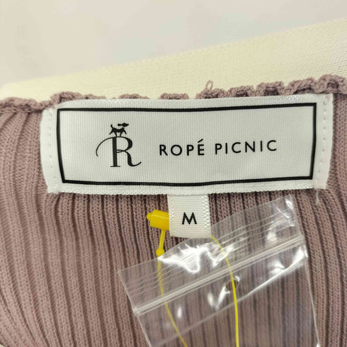 ロペピクニック Rope Picnic メタル釦布帛ドッキングハーフスリーブニットワンピース レディース JPN:M