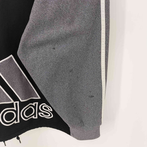 アディダス adidas 90s~00s 万国旗タグ 両面パフォーマンスロゴ刺繍 袖切替 トラックジャケット 裾ドローコード メンズ import:L