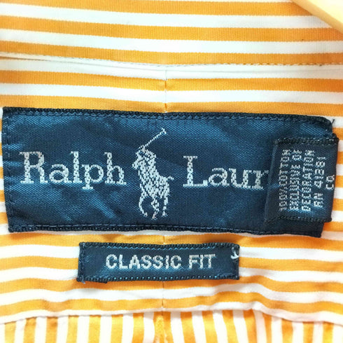 ラルフローレン RALPH LAUREN CLASSIC FIT スモールポニー刺繍 ストライプ 長袖 ボタンダウンシャツ メンズ 15 1/2