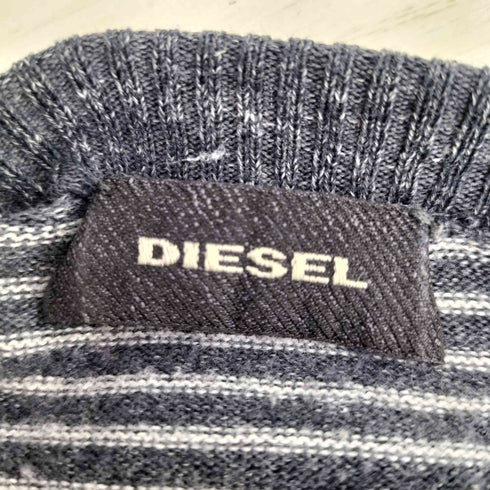 ディーゼル DIESEL ボーダー ライトオンス クルーネック ニット メンズ