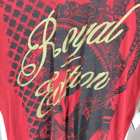 XH3Hb GIGNI グラフィックプリント ワイドネック 長袖 Tシャツ Y2K メンズ M